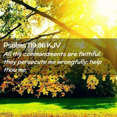 Picture 02 - Psalms 119:86 KJV - All thy commandments are faithful: they persecute - Bible Verse Picture