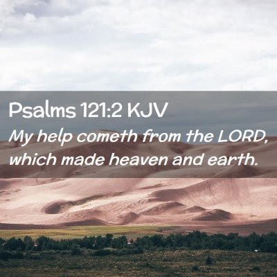 Picture 02 - Psalms 121:2 KJV - My help cometh from the LORD, which made heaven - Bible Verse Picture
