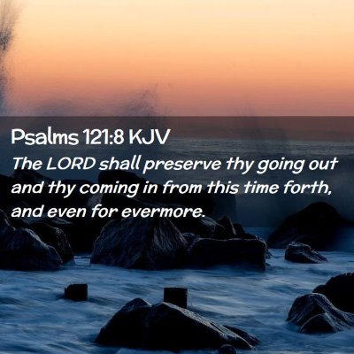 Picture 02 - Psalms 121:8 KJV - The LORD shall preserve thy going out and thy - Bible Verse Picture