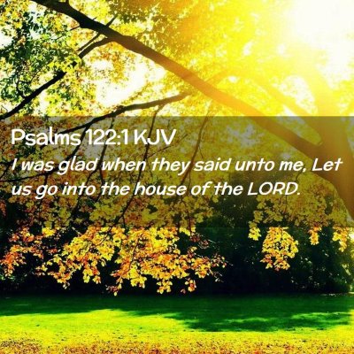 Picture 02 - Psalms 122:1 KJV - I was glad when they said unto me, Let us go into - Bible Verse Picture