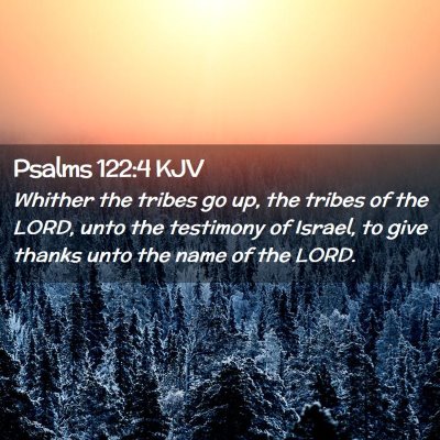 Picture 02 - Psalms 122:4 KJV - Whither the tribes go up, the tribes of the LORD, - Bible Verse Picture