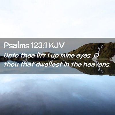 Picture 02 - Psalms 123:1 KJV - Unto thee lift I up mine eyes, O thou that - Bible Verse Picture
