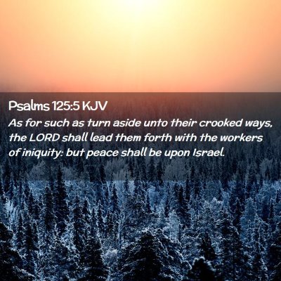 Picture 02 - Psalms 125:5 KJV - As for such as turn aside unto their crooked - Bible Verse Picture