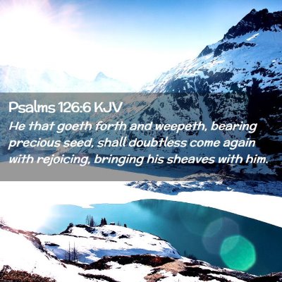 Picture 02 - Psalms 126:6 KJV - He that goeth forth and weepeth, bearing precious - Bible Verse Picture