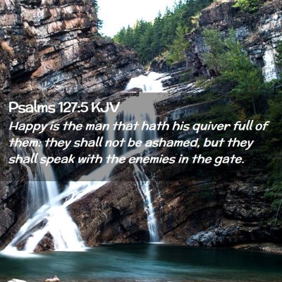Picture 02 - Psalms 127:5 KJV - Happy is the man that hath his quiver full of - Bible Verse Picture