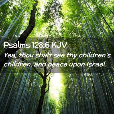 Picture 02 - Psalms 128:6 KJV - Yea, thou shalt see thy children's children, and - Bible Verse Picture