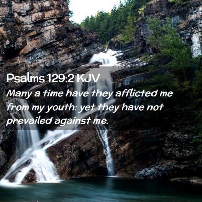 Picture 02 - Psalms 129:2 KJV - Many a time have they afflicted me from my youth: - Bible Verse Picture
