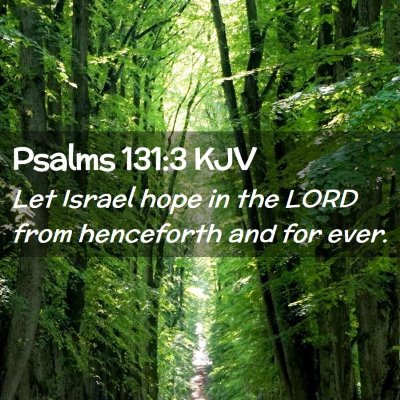 Picture 02 - Psalms 131:3 KJV - Let Israel hope in the LORD from henceforth and - Bible Verse Picture