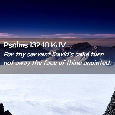 Picture 02 - Psalms 132:10 KJV - For thy servant David's sake turn not away the - Bible Verse Picture