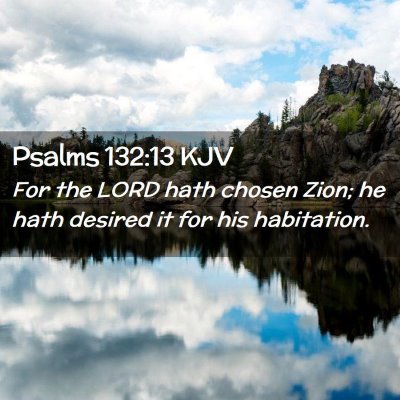 Picture 02 - Psalms 132:13 KJV - For the LORD hath chosen Zion; he hath desired it - Bible Verse Picture
