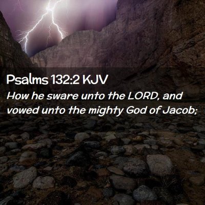 Picture 02 - Psalms 132:2 KJV - How he sware unto the LORD, and vowed unto the - Bible Verse Picture