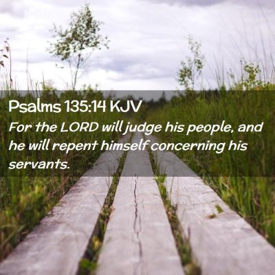 Picture 02 - Psalms 135:14 KJV - For the LORD will judge his people, and he will - Bible Verse Picture