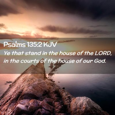 Picture 02 - Psalms 135:2 KJV - Ye that stand in the house of the LORD, in the - Bible Verse Picture
