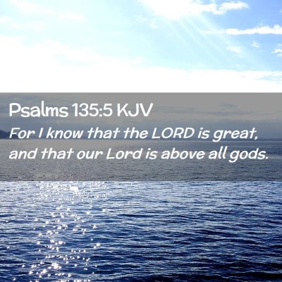Picture 02 - Psalms 135:5 KJV - For I know that the LORD is great, and that our - Bible Verse Picture