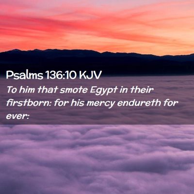 Picture 02 - Psalms 136:10 KJV - To him that smote Egypt in their firstborn: for - Bible Verse Picture