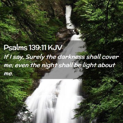 Picture 02 - Psalms 139:11 KJV - If I say, Surely the darkness shall cover me; - Bible Verse Picture