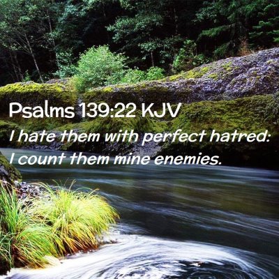 Picture 02 - Psalms 139:22 KJV - I hate them with perfect hatred: I count them - Bible Verse Picture
