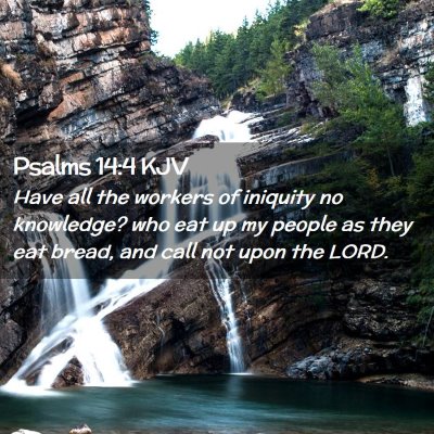 Picture 02 - Psalms 14:4 KJV - Have all the workers of iniquity no knowledge? - Bible Verse Picture