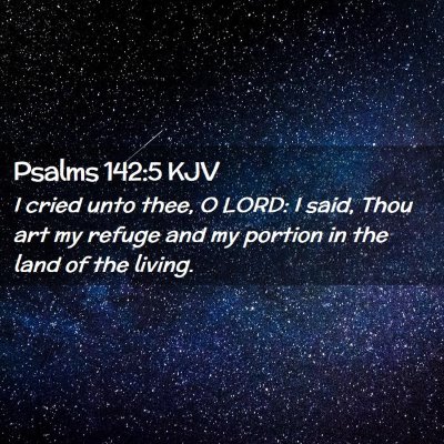 Picture 02 - Psalms 142:5 KJV - I cried unto thee, O LORD: I said, Thou art my - Bible Verse Picture