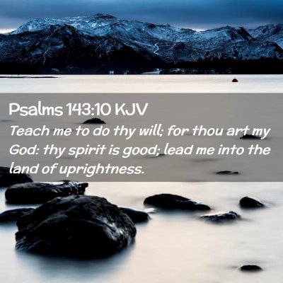 Picture 02 - Psalms 143:10 KJV - Teach me to do thy will; for thou art my God: thy - Bible Verse Picture