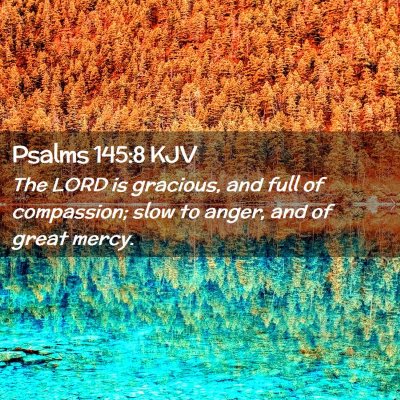Picture 02 - Psalms 145:8 KJV - The LORD is gracious, and full of compassion; - Bible Verse Picture