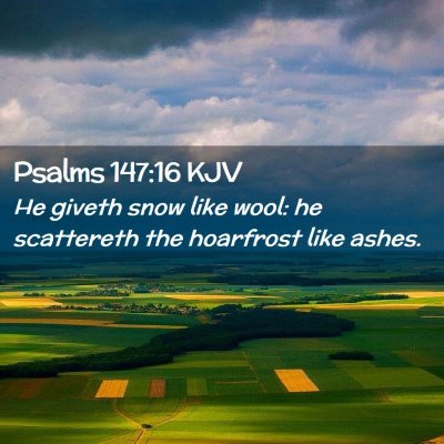 Picture 02 - Psalms 147:16 KJV - He giveth snow like wool: he scattereth the - Bible Verse Picture