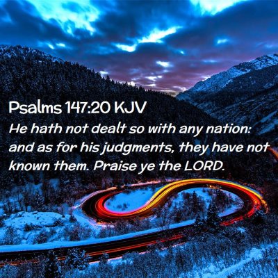 Picture 02 - Psalms 147:20 KJV - He hath not dealt so with any nation: and as for - Bible Verse Picture