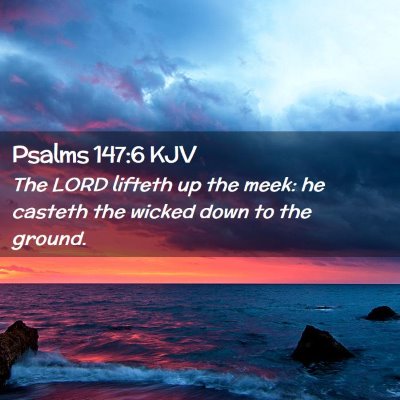 Picture 02 - Psalms 147:6 KJV - The LORD lifteth up the meek: he casteth the - Bible Verse Picture