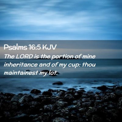 Picture 02 - Psalms 16:5 KJV - The LORD is the portion of mine inheritance and - Bible Verse Picture