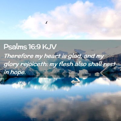 Picture 02 - Psalms 16:9 KJV - Therefore my heart is glad, and my glory - Bible Verse Picture