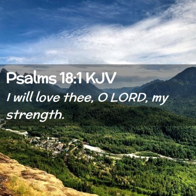 Picture 02 - Psalms 18:1 KJV - I will love thee, O LORD, my - Bible Verse Picture