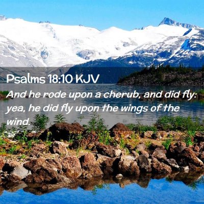 Picture 02 - Psalms 18:10 KJV - And he rode upon a cherub, and did fly: yea, he - Bible Verse Picture