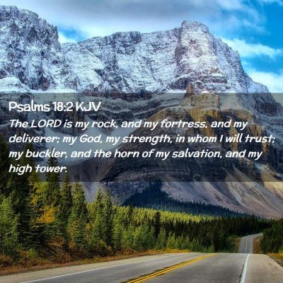 Picture 02 - Psalms 18:2 KJV - The LORD is my rock, and my fortress, and my - Bible Verse Picture