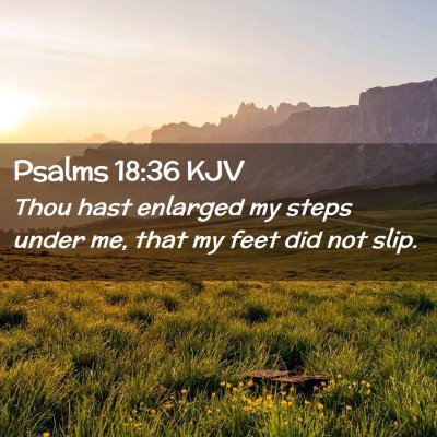 Picture 02 - Psalms 18:36 KJV - Thou hast enlarged my steps under me, that my - Bible Verse Picture
