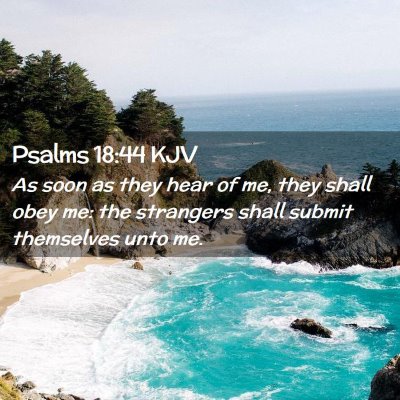Picture 02 - Psalms 18:44 KJV - As soon as they hear of me, they shall obey me: - Bible Verse Picture