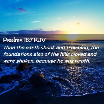 Picture 02 - Psalms 18:7 KJV - Then the earth shook and trembled; the - Bible Verse Picture
