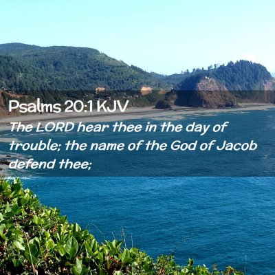 Picture 02 - Psalms 20:1 KJV - The LORD hear thee in the day of trouble; the - Bible Verse Picture