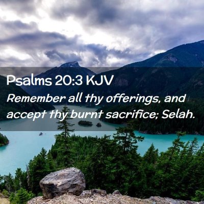 Picture 02 - Psalms 20:3 KJV - Remember all thy offerings, and accept thy burnt - Bible Verse Picture
