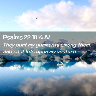 Picture 02 - Psalms 22:18 KJV - They part my garments among them, and cast lots - Bible Verse Picture