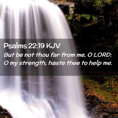 Picture 02 - Psalms 22:19 KJV - But be not thou far from me, O LORD: O my - Bible Verse Picture