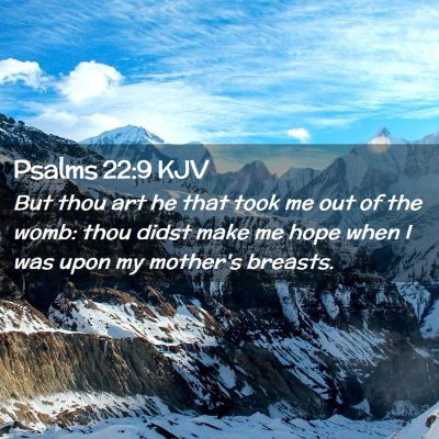 Picture 02 - Psalms 22:9 KJV - But thou art he that took me out of the womb: - Bible Verse Picture