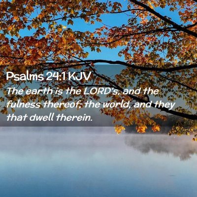Picture 02 - Psalms 24:1 KJV - The earth is the LORD's, and the fulness thereof; - Bible Verse Picture