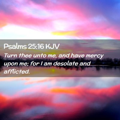 Picture 02 - Psalms 25:16 KJV - Turn thee unto me, and have mercy upon me; for I - Bible Verse Picture