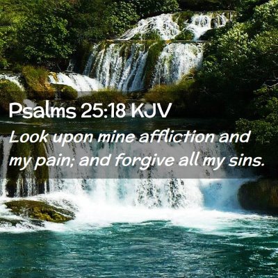 Picture 02 - Psalms 25:18 KJV - Look upon mine affliction and my pain; and - Bible Verse Picture