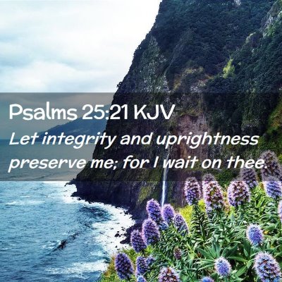 Picture 02 - Psalms 25:21 KJV - Let integrity and uprightness preserve me; for I - Bible Verse Picture