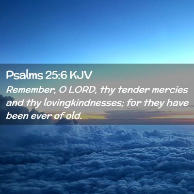 Picture 02 - Psalms 25:6 KJV - Remember, O LORD, thy tender mercies and thy - Bible Verse Picture