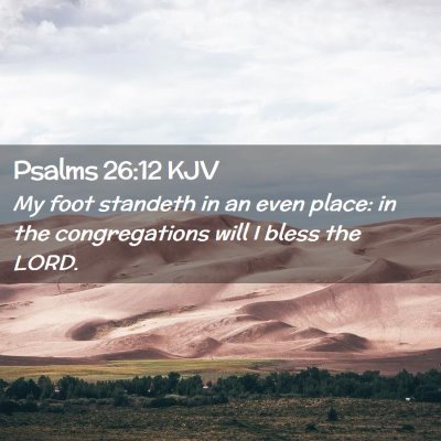 Picture 02 - Psalms 26:12 KJV - My foot standeth in an even place: in the - Bible Verse Picture