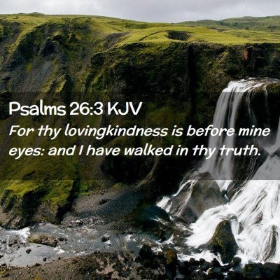 Picture 02 - Psalms 26:3 KJV - For thy lovingkindness is before mine eyes: and I - Bible Verse Picture