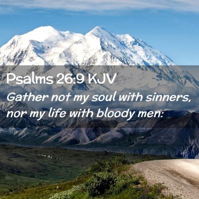 Picture 02 - Psalms 26:9 KJV - Gather not my soul with sinners, nor my life with - Bible Verse Picture