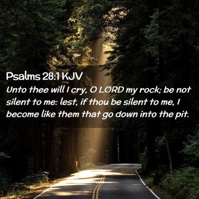 Picture 02 - Psalms 28:1 KJV - Unto thee will I cry, O LORD my rock; be not - Bible Verse Picture